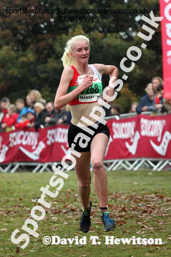 Womens under-17s, National Cross Country Relays, Berry Park, Mansfield. Photo: David T. Hewitson/Sports for All Pics